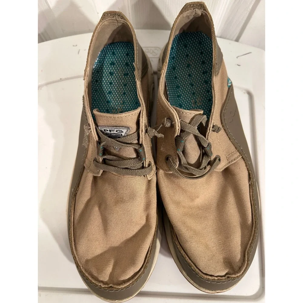 Columbia PFG Bahama Vent Loco Relaxed Mens Size 8.5 Tan Fishing Boat Shoes